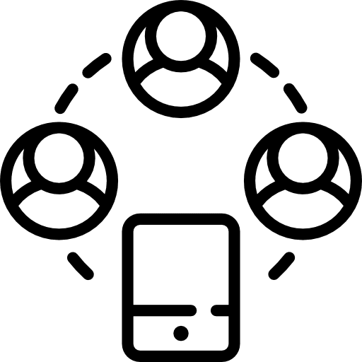 Team members networking people icon