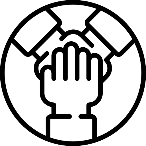 Teamwork gestures arms hands and gestures icon