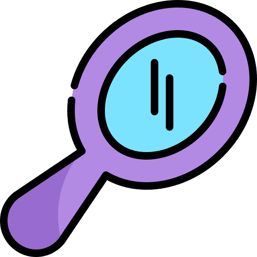 Hand mirror grooming hand beauty icon