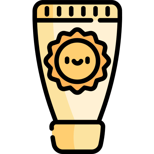 Sun cream beach beauty uv protection icon