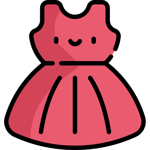 Dress fashion garment femenine icon Dress fashion garment femenine icon