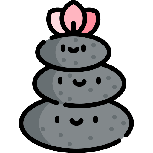 Spa massage hot stones nature icon Spa massage hot stones nature icon