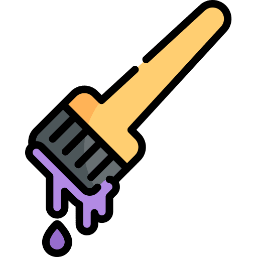 Tint brushes hairdressing tints icon Tint brushes hairdressing tints icon