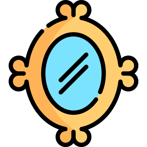 Mirror mirror reflection framed icon Mirror mirror reflection framed icon