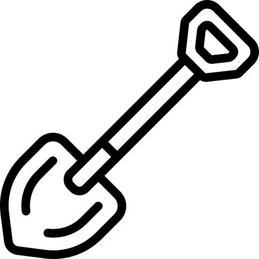 Spade shovel outline shovel farming and gardening icon