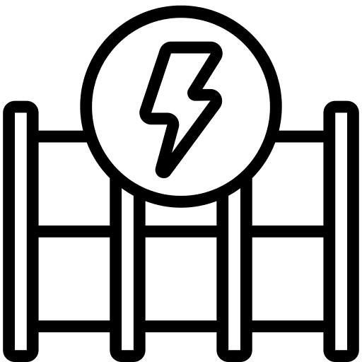 Fence electricity garden farm icon