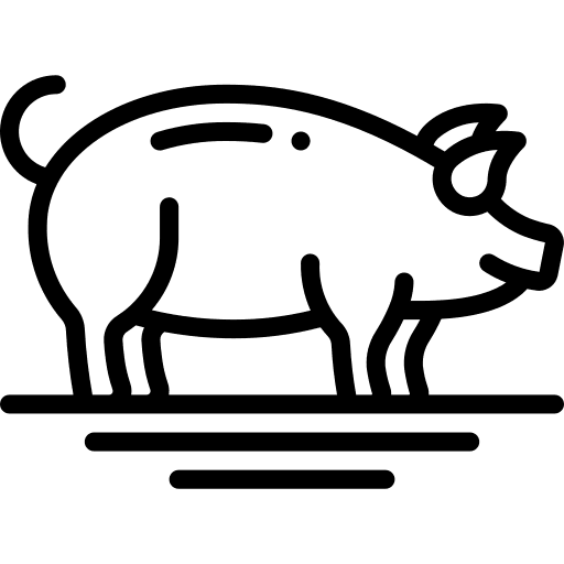 Pig animals farming and gardening pig icon