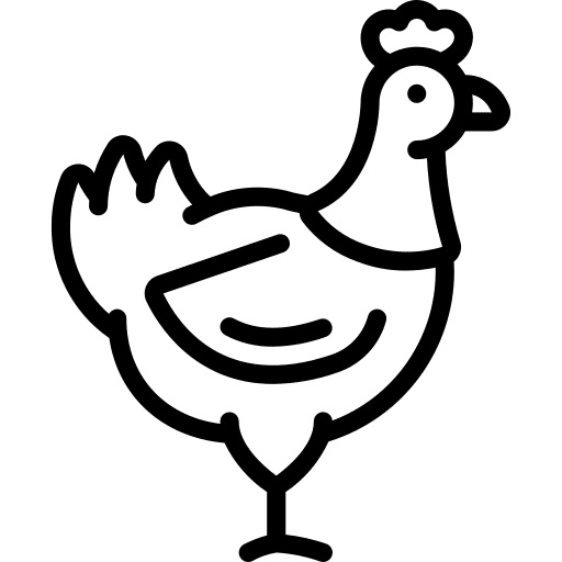 Chicken farm animals farming and gardening icon