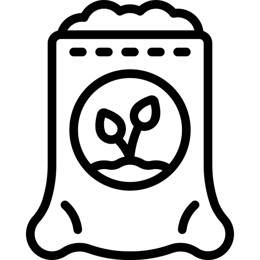 Sack fertilizer seeds farming and gardening icon