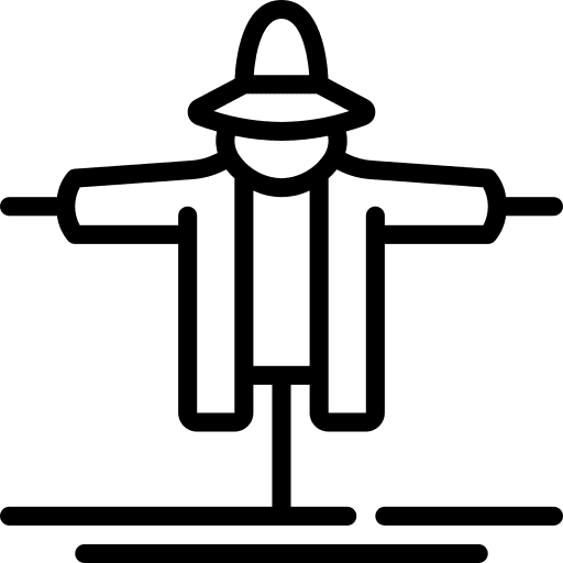 Scarecrow farming agriculture rural icon