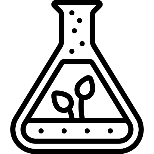 Test tube science icons plant growth icon