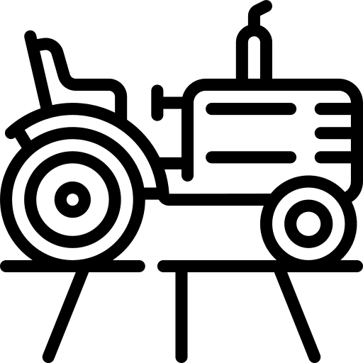 Tractor agriculture farming and gardening profile icon
