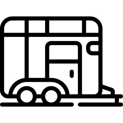 Trailer equestrian wheels stable icon