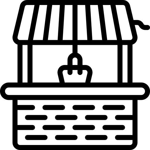 Well water well structure buildings icon