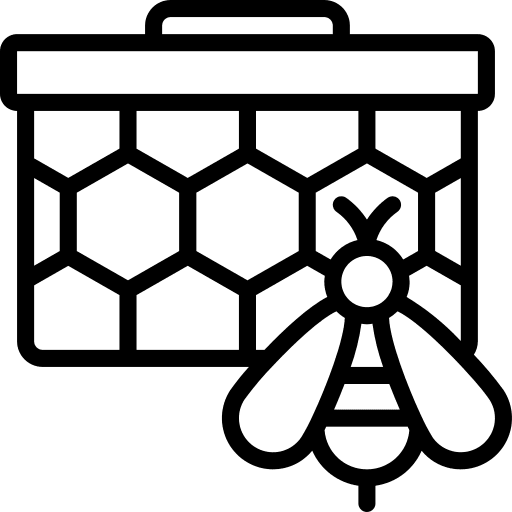 Bees bee farming and gardening bees icon