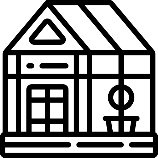 Greenhouse plants greenhouse farming and gardening icon