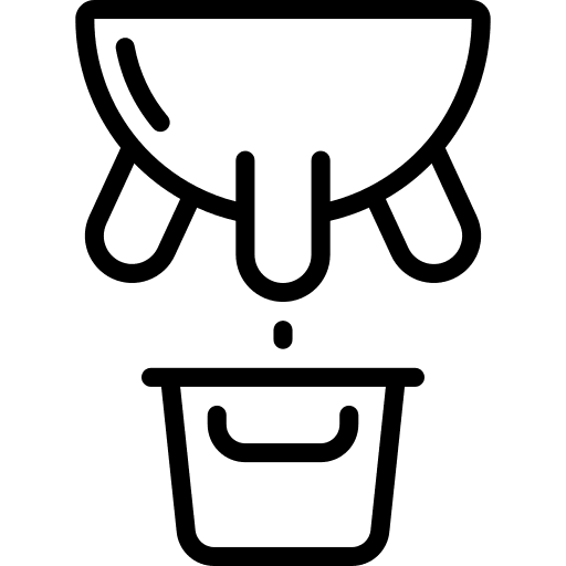 Milking udder farming and gardening machine icon