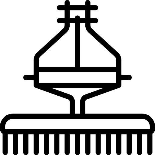 Rake farming and gardening gardening gardening tool icon