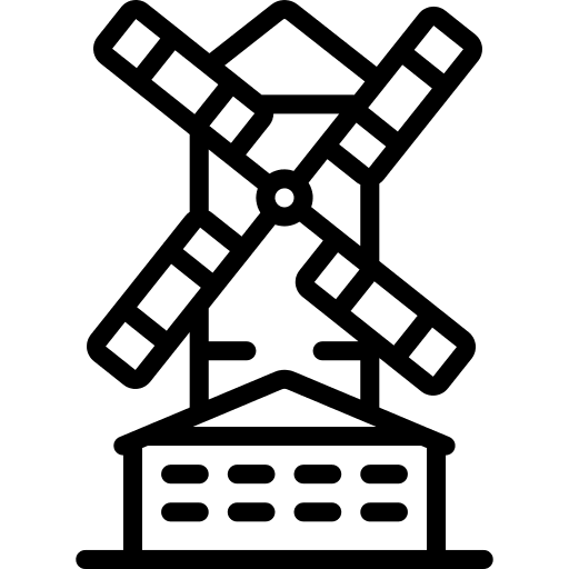 Windmill farm barn mill icon