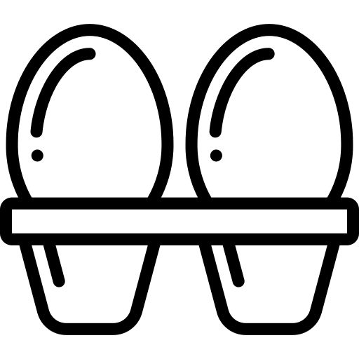 Eggs protein food organic icon