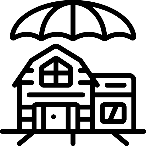 Farm umbrella nature agriculture icon