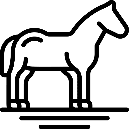 Horse nature mammal farming and gardening icon