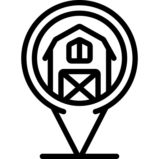 Location pin map point farm icon