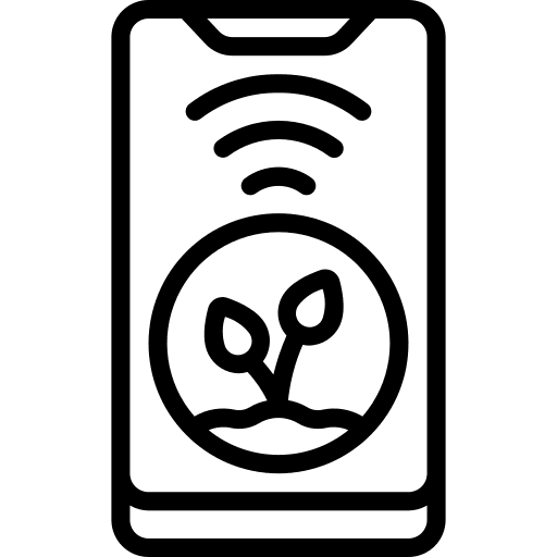 Phone eco plant ecology and environment icon