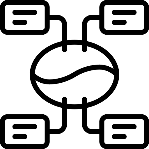 Bean seeds data farming and gardening icon