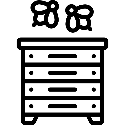 Beehive nature bees farming and gardening icon