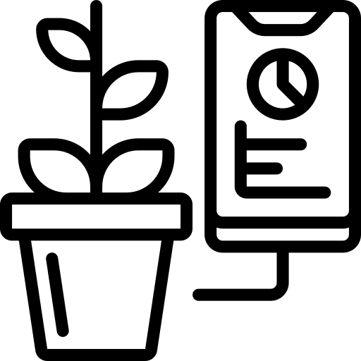 Plant irrigate data share gardening icon