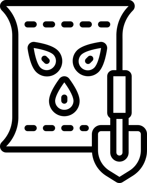 Seed fertilizer organic seed bag icon