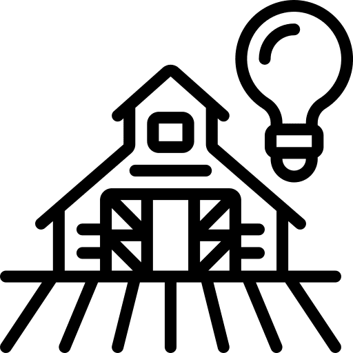 Smart farm farm architecture and city smart farm icon