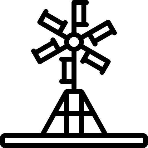 Windmill rural ecology and environment farming and gardening icon