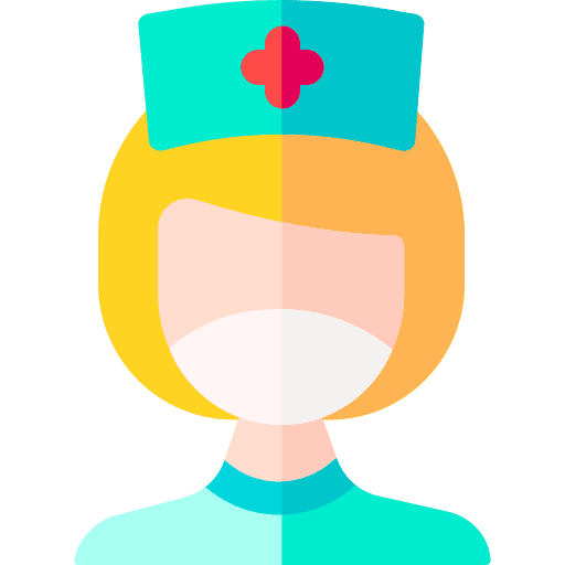 Nurse healthcare face mask woman icon