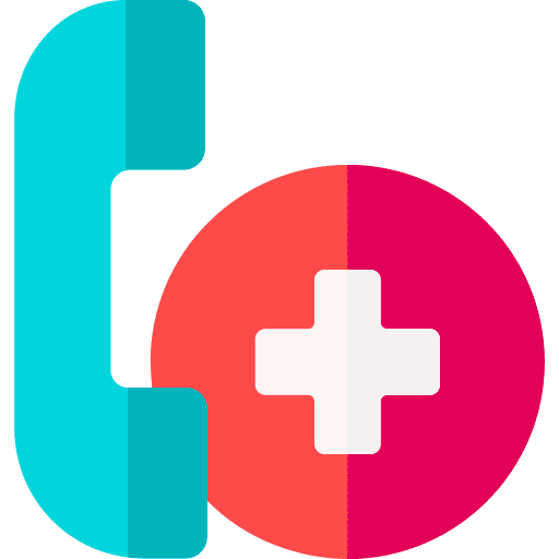 Emergency healthcare and medical medical assistance phone icon Emergency healthcare and medical medical assistance phone icon