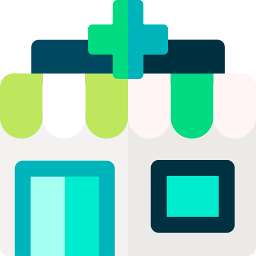 Pharmacy drugstore building medication icon Pharmacy drugstore building medication icon