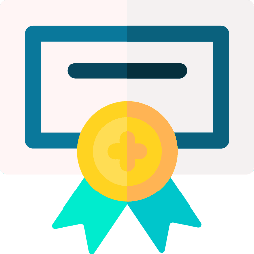 Certificate diploma medal certification icon Certificate diploma medal certification icon