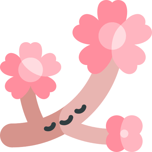Sakura gardening branch tree icon