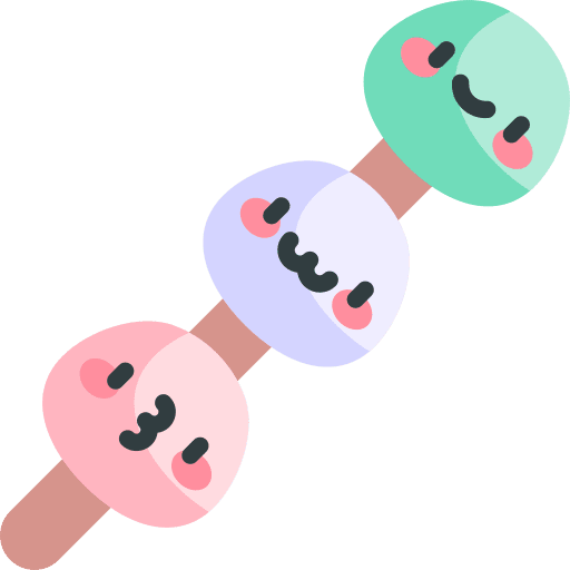 Dango mochi food and restaurant asian food icon