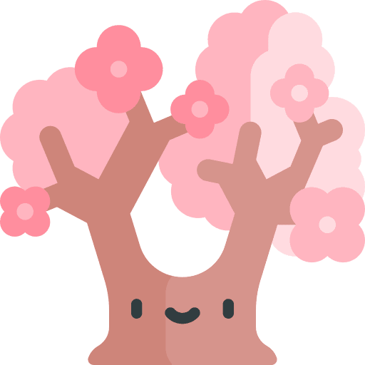 Sakura japanese garden plant icon