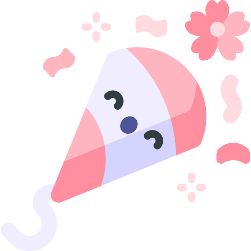 Confetti birthday and party japanese cultures icon