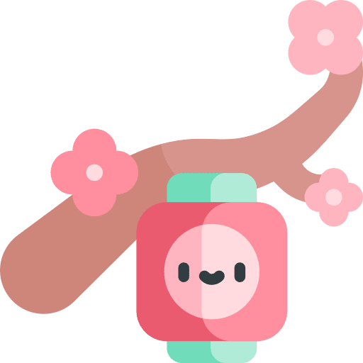 Sakura nature branch lantern icon