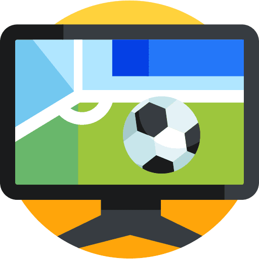 Football live sports and competition match icon