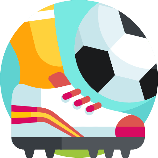 Kick sports soccer football icon