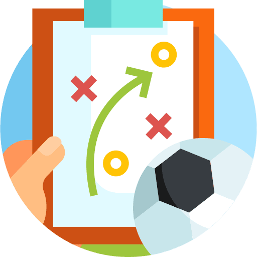 Strategy training sports and competition planing icon