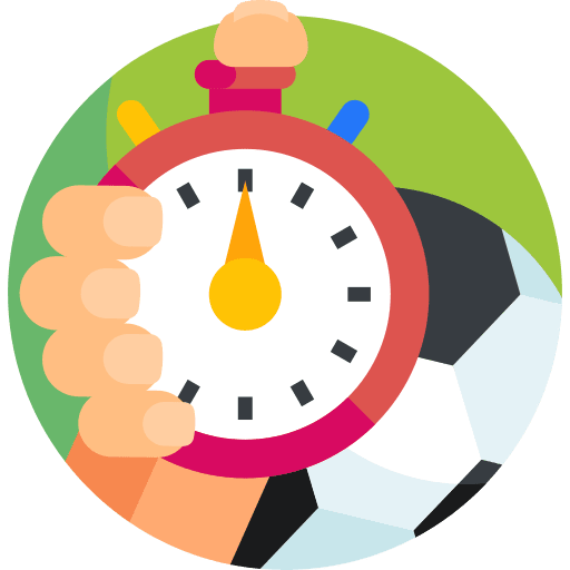 Training stopwatch sports and competition football icon