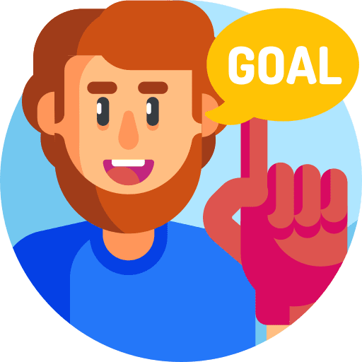 Goal goal fan man icon