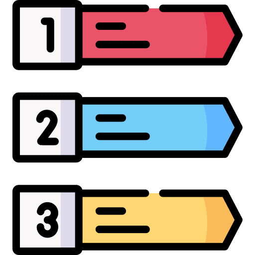 List infographic steps graphic elements icon