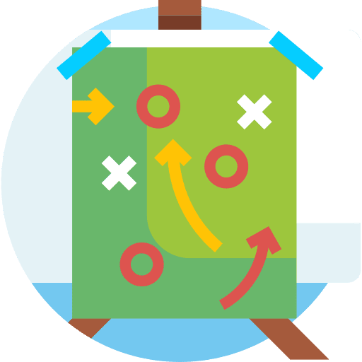 Strategy players sports team icon